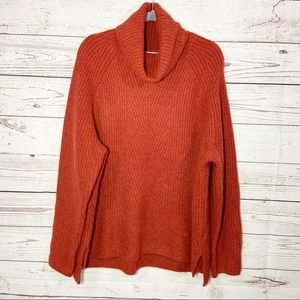 Madewell Burnt Orange Turtleneck Sweater 2X NWOT